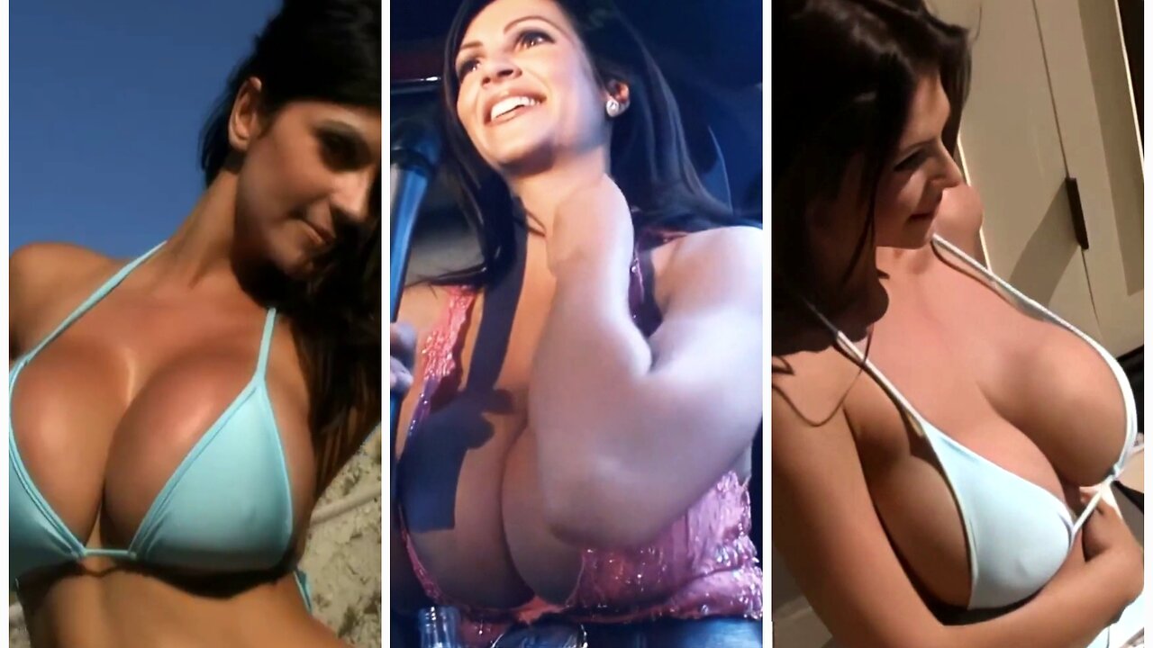 Joyful music, beautiful scenery, model Denise Milani summer vacation