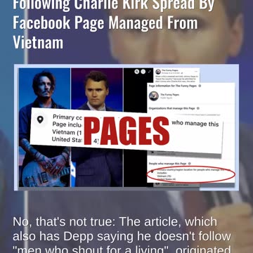 Fact Check: Fake Johnny Depp Quotes About Not Knowing Or Following Charlie Kirk From Vietnamese Page