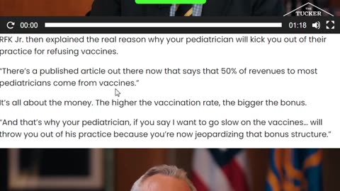 50% of revenues to most pediatricians come from vaccines