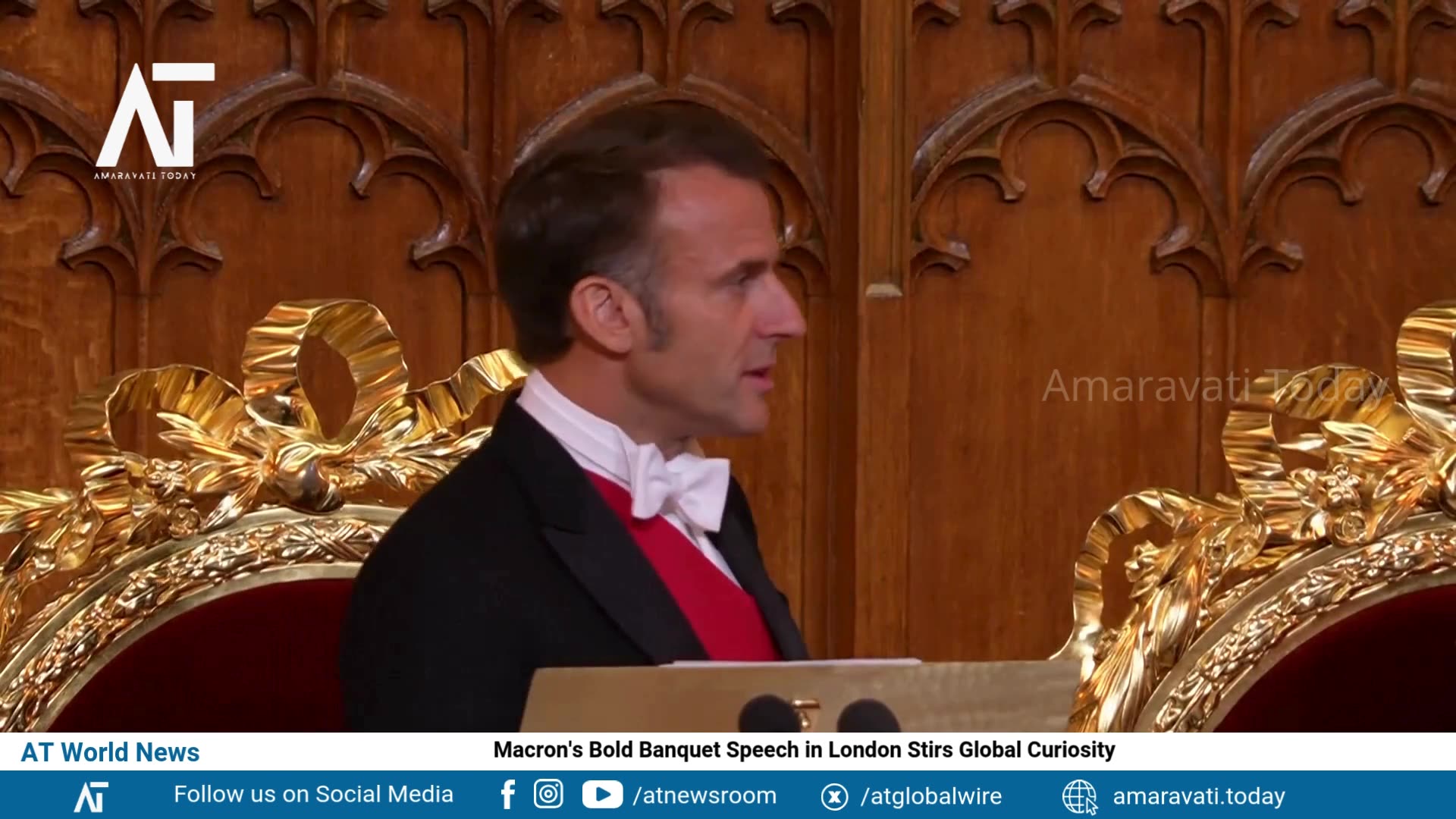 Macrons Bold Banquet Speech in London Stirs Global Curiosity | Amaravati Today World News