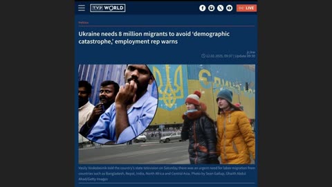 Ukraine White Genocide - Vasily Voskoboinic Calls For 8,000,000 Foreign Laborers (Invasion)