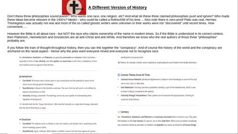 Platonism Hermeticism Gnosticism all look to be jewish thought - one race universalist