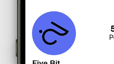 Logo design process for FiveBit