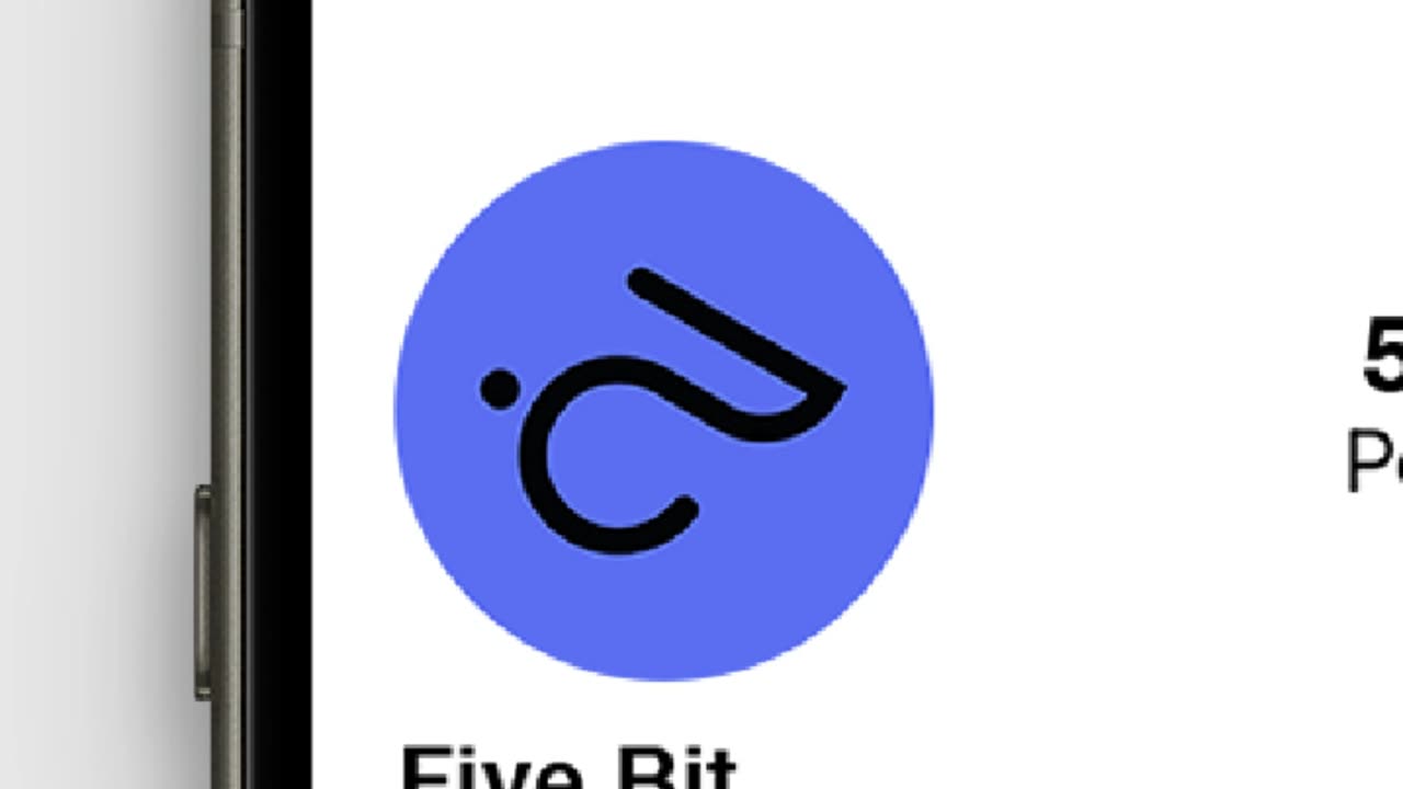 Logo design process for FiveBit