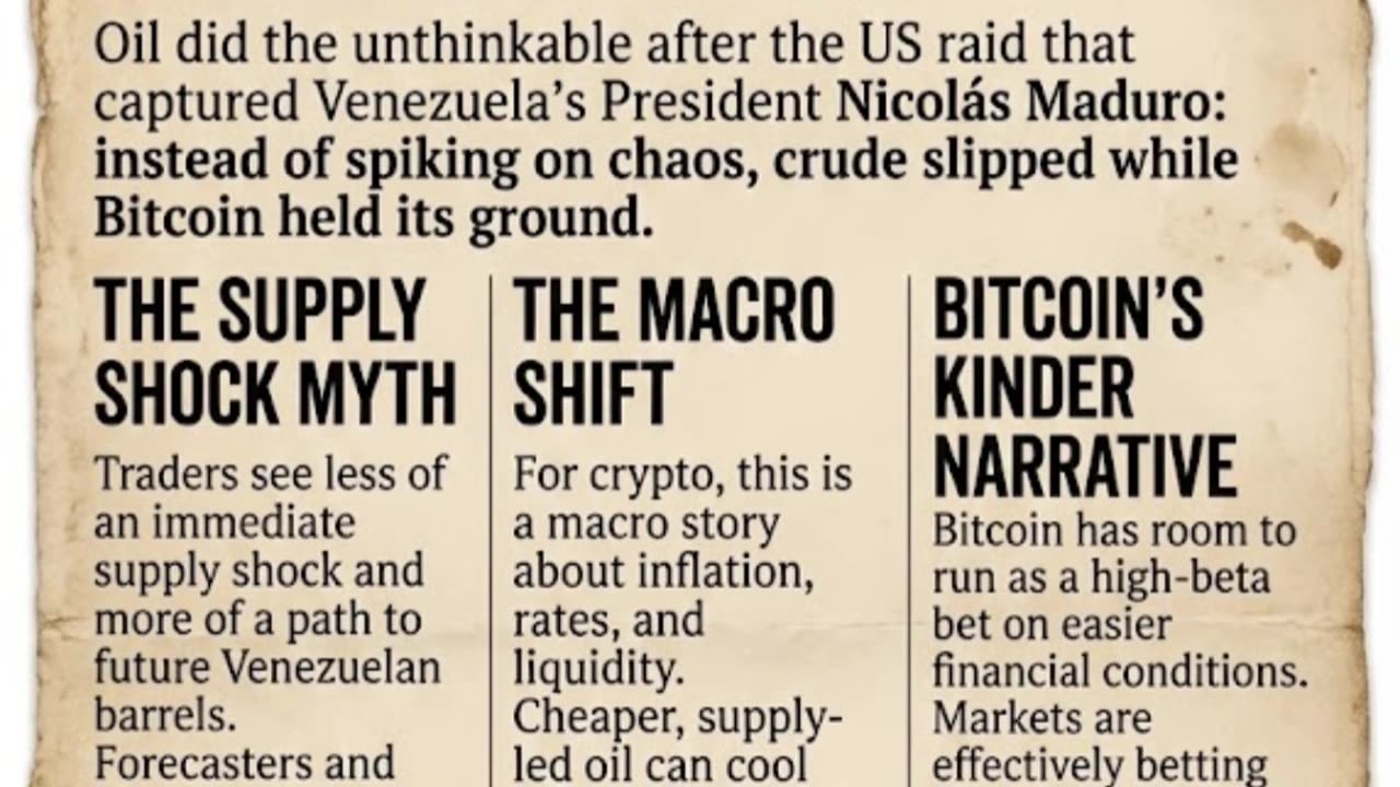 Oil just flipped the script after the Venezuela raid.