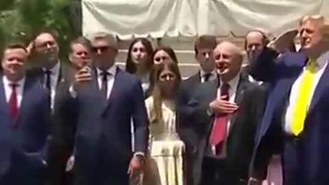 Donald Drumpf installs 2 flagpoles at the Whitehouse - 7NEWS Australia