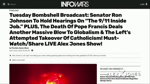INFOWARS LIVE - 4/22/25: The American Journal with Harrison Smith / The Alex Jones Show / The War Room With Owen Shroyer