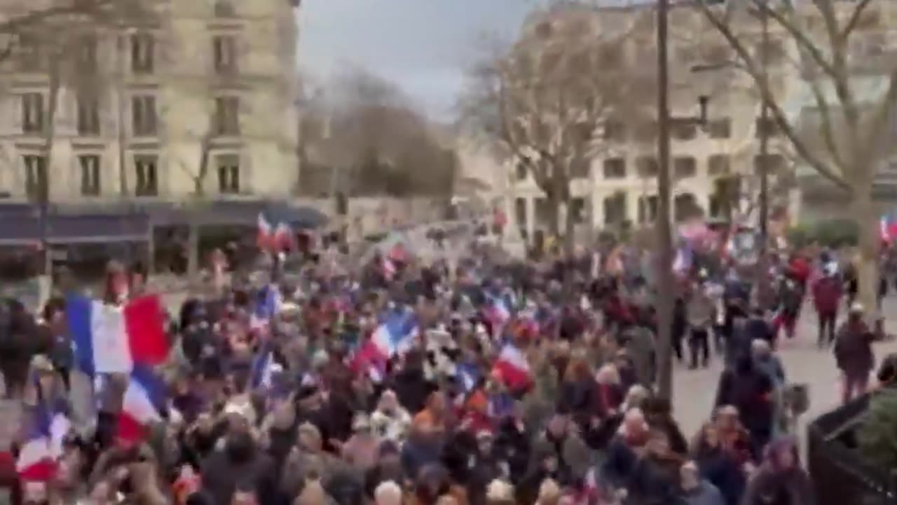 National March in France in support of FREXIT organized by Les Patriotes