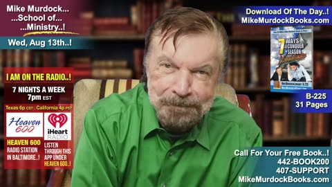 Wed. Aug. 13 - Mike Murdock School of Ministry...!!!