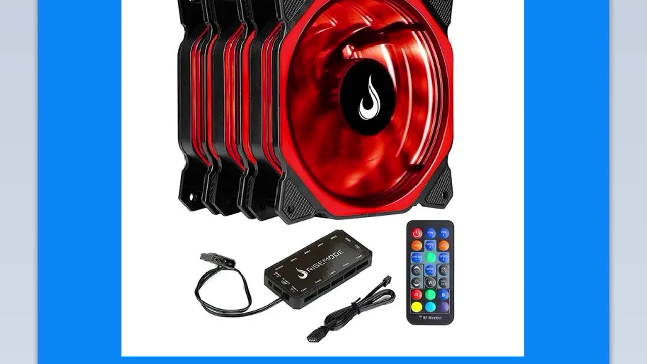 Kit Com 3 Ventoinhas Rise Mode Aura, 120mm, RGB, Preto - RM-AU-02-RGB