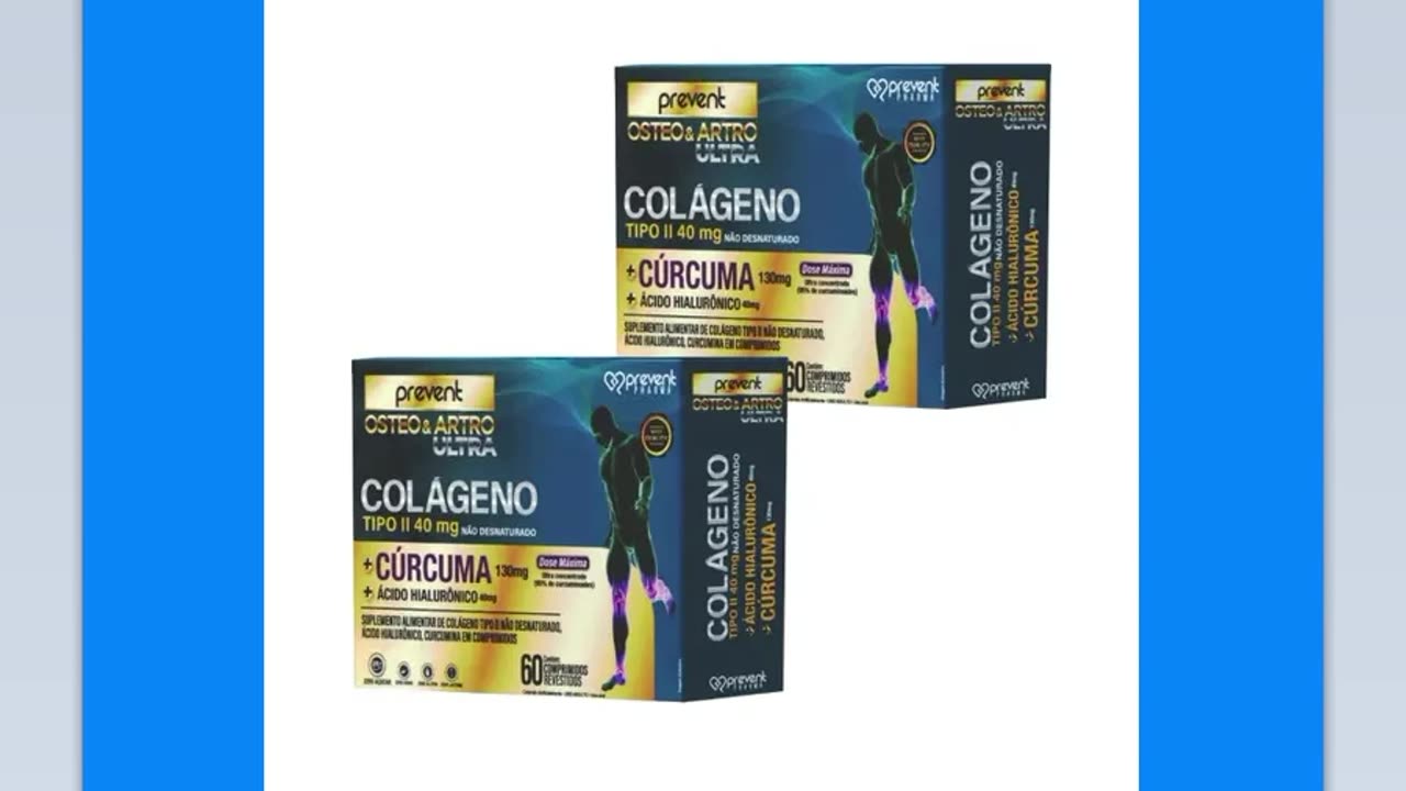 COLAGENO TIPO2 CURCUMA + ÁCIDO HIALURÔNICO - PREVENT PHARMA (2 caixas)