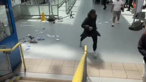 A guy tried to steal the guys watch at Earls Court station yesterday
