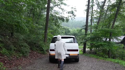 Camping in heavy rain 🌧️
