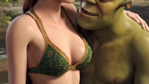 Shrek With Hot Girl In Bikini #Rumble #Viral #Trending