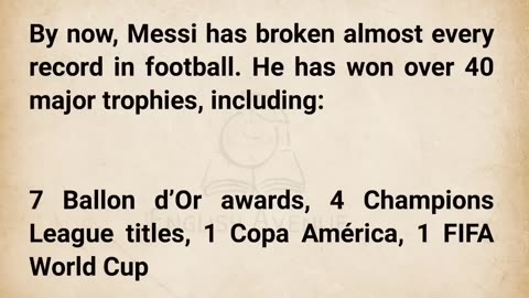 Lionel Messi's Inspiring Story