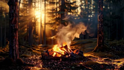 Relaxing Fire ASMR | Soothing Ambience | Anxiety Relief | Study, Work, Sleep | Chill Nature Sounds