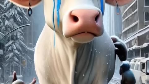 Beautiful story of hardworking cow and monkey #- 1080 HD