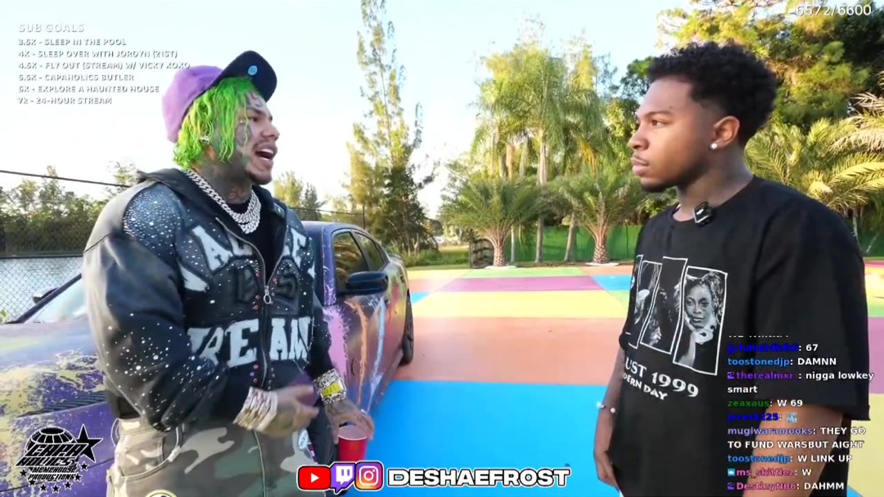 6ix9ine tells Deshae Frost how much he owes to the IRS