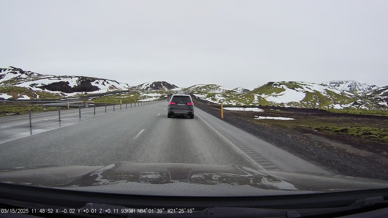 Driving in Iceland.