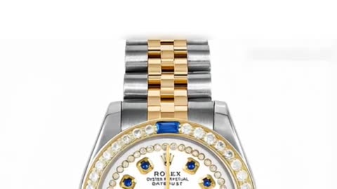 ROLEX Datejust 31mm – Custom White Sapphire Dial with String Diamond & Jubilee Bracelet