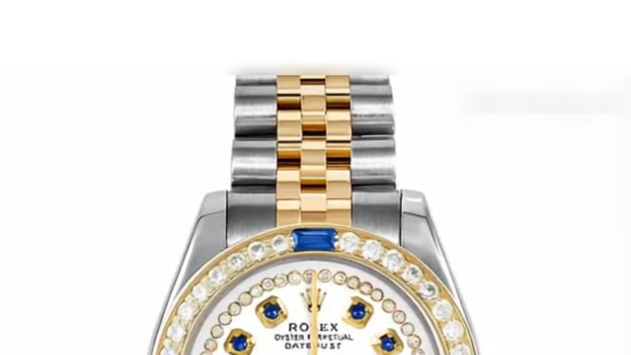 ROLEX Datejust 31mm – Custom White Sapphire Dial with String Diamond & Jubilee Bracelet
