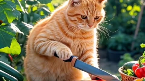 Cooking with master cat 😺