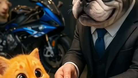 Hardworking Cat Finally Rides His Bike