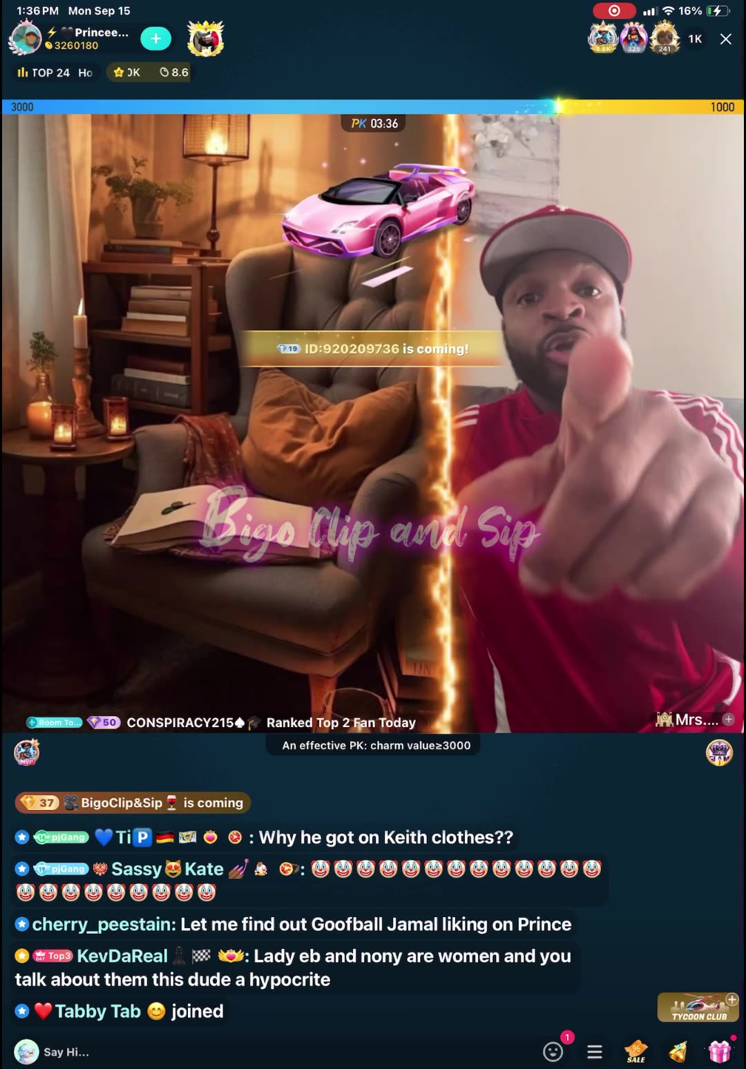 Princejay lines the brother n reads him for not standing up to TrinaB 9/15/25 #bigoclipandsip