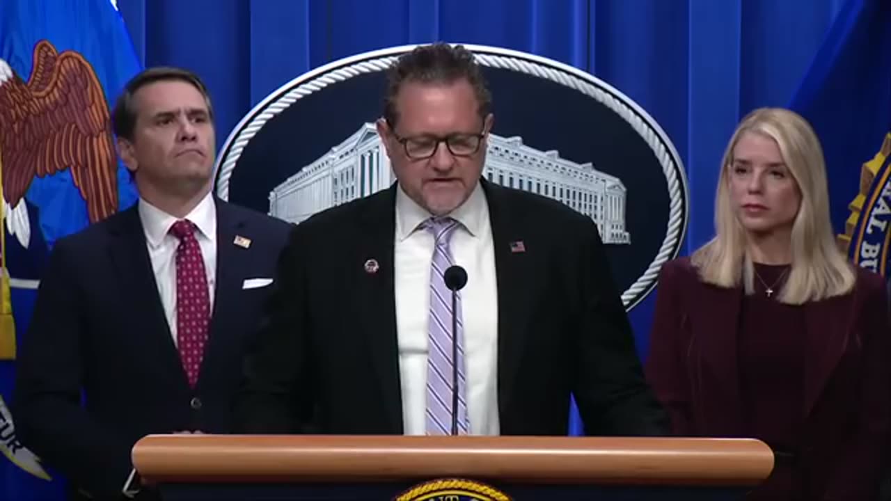 Pam Bondi, FBI announce enforcement action on international criminal organization((11.19.2025))