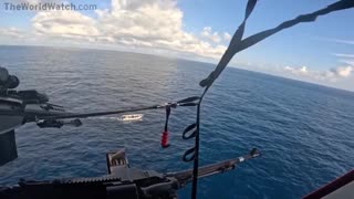 Coast Guard helicopter sniper takes out narco-boat in the Eastern Pacific