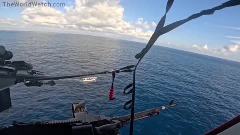 Coast Guard helicopter sniper takes out narco-boat in the Eastern Pacific