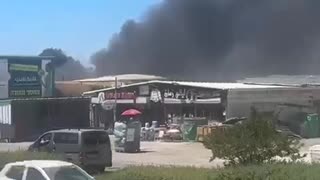 Documentation of falling shrapnel that caused the fire in Tamra