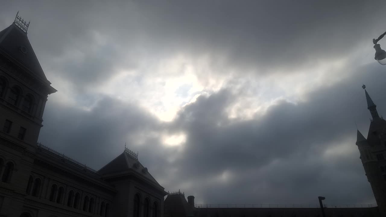 Created material in the atmosphere blocking the white sun(blue hue) and the yellow sun