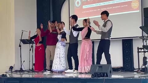 Nepal: Students from Evangelical Christian College performing traditional dance