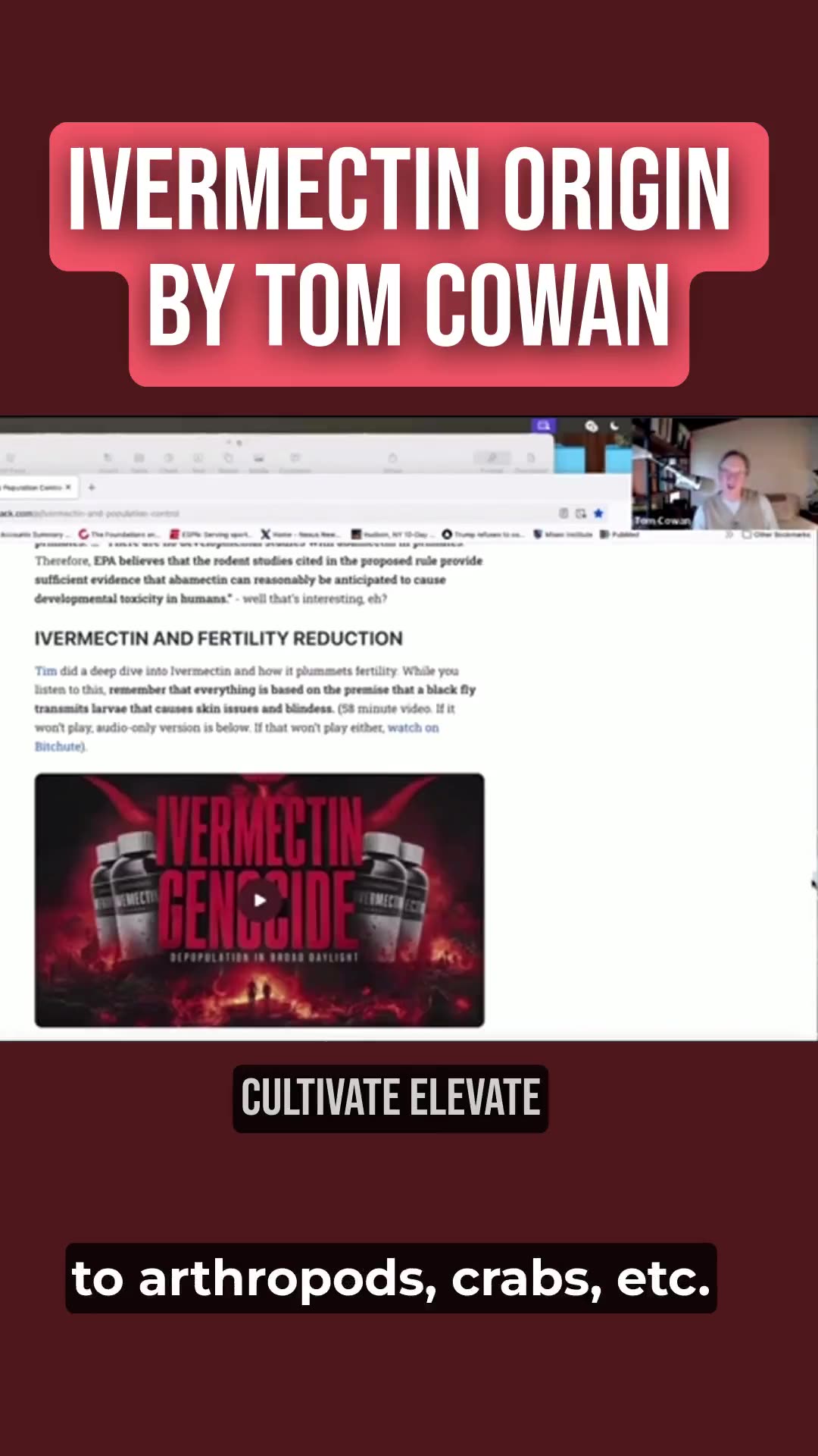 IVERMECTIN BY TOM COWAN-THE LARGEST ROCKEFELLER PYSOPS