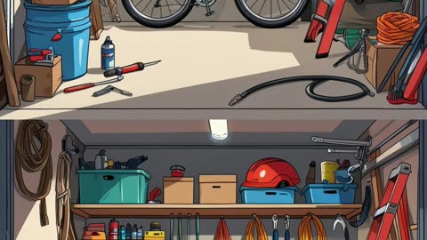 Find the Hidden Change in This Bike & Tools Garage Puzzle!