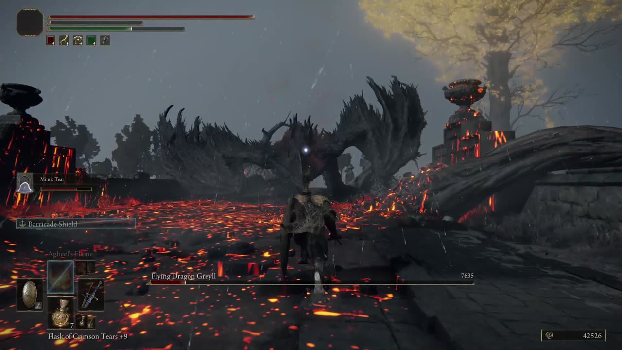 Elden Ring NG+1 | Flying Dragon Greyll boss w/Mimic Tear #eldenring #eldenringbossguide #shorts