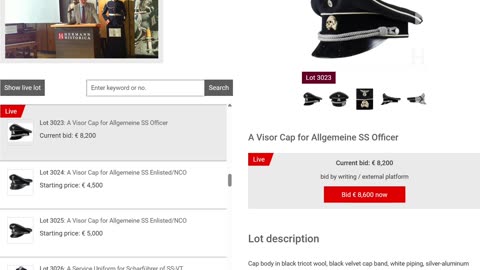 SS black visor cap