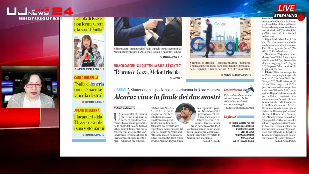 La rassegna stampa del 9 giugno 2025