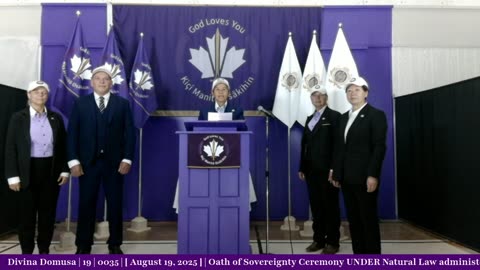 OATH of SOVEREIGNTY CEREMONY UNDER NATURAL LAW Video 3 of 4