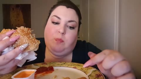 FB_2017_02_18_Burger King Mukbang/Eating Show with Whopper, Chicken Fries, Mozza Sticks and Fries