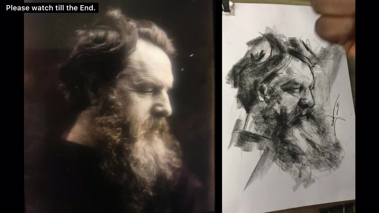 Practice with me | Stylized portrait drawing