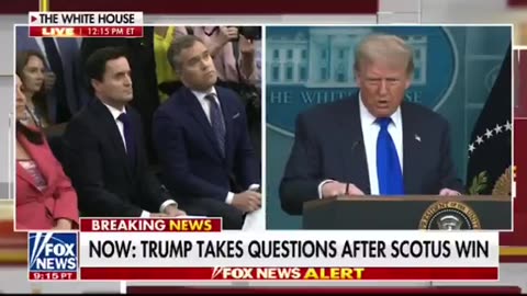 Trump takes questions after Scotus win