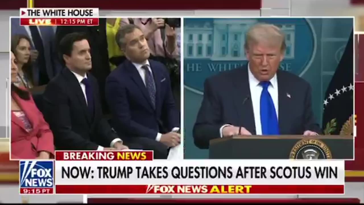 Trump takes questions after Scotus win
