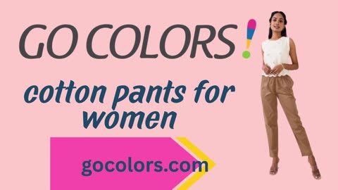 Cotton Pants for Women – Everyday Comfort | Gocolors