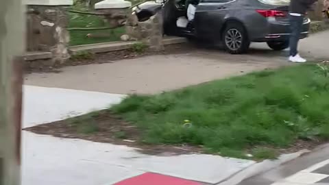 Car Driven Through Railing