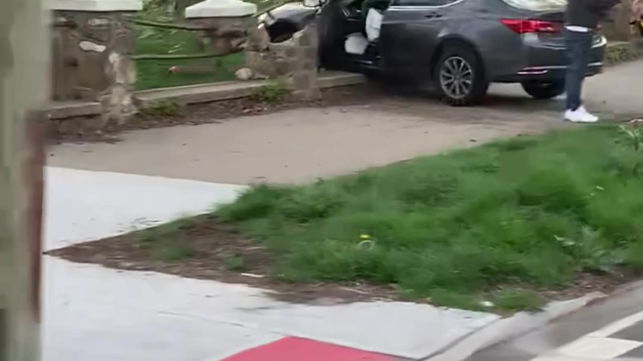 Car Driven Through Railing