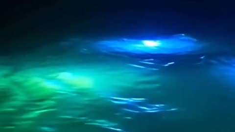 Strange Ocean UFO spotted at night