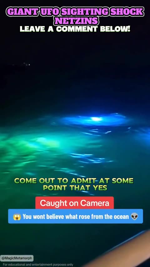 Strange Ocean UFO spotted at night