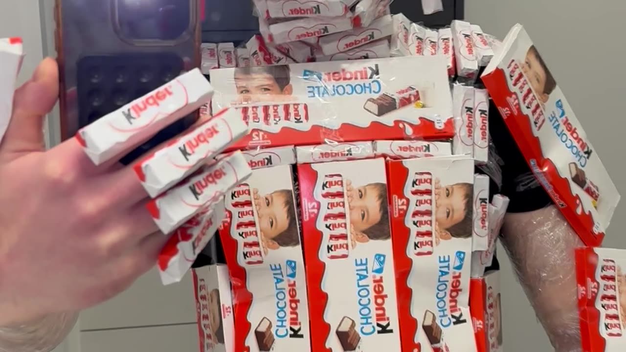 Man in a Kinder Chocolate Suit